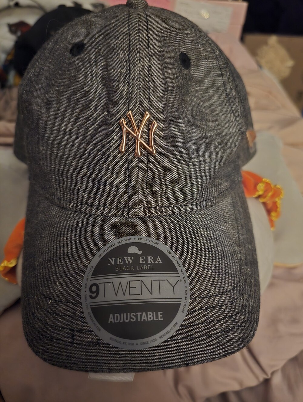 MLB New York Yankees New Era Gray Cap with Gold NY Logo